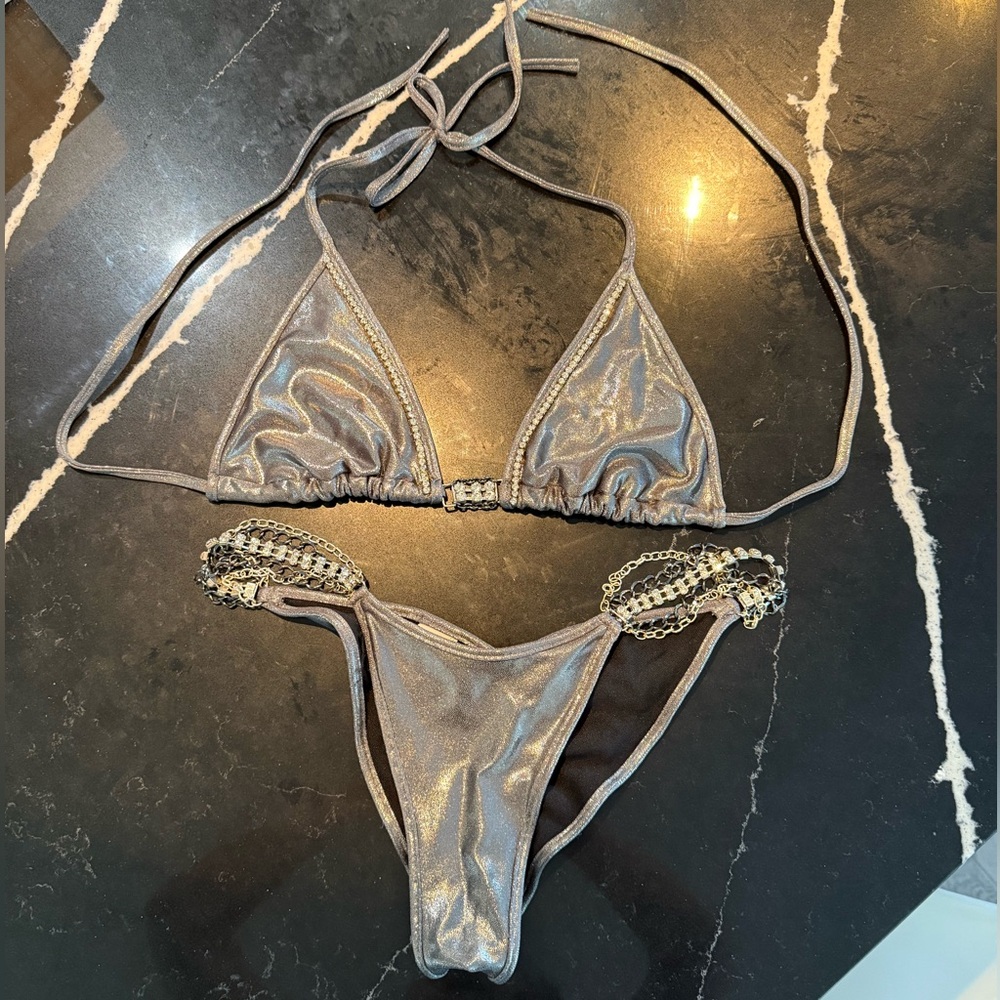 Metallic competition Bikini Set